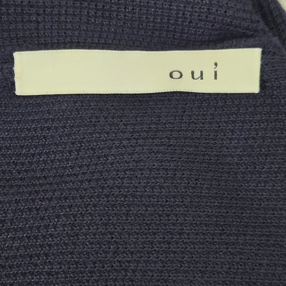 Oui Assymetric Dark Blue Poncho One Size - Picture 4 of 6